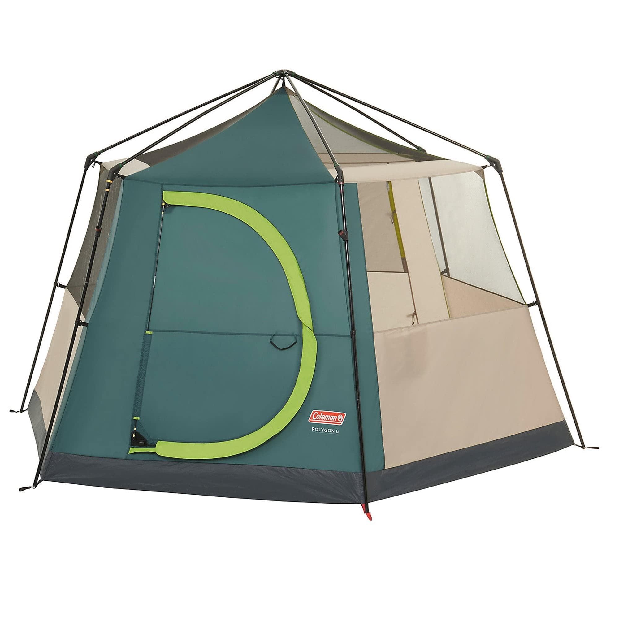 Coleman Polygone Grande Tente familiale avec Vue à 360° Structure en Acier Robuste Facile à Monter 100% étanche