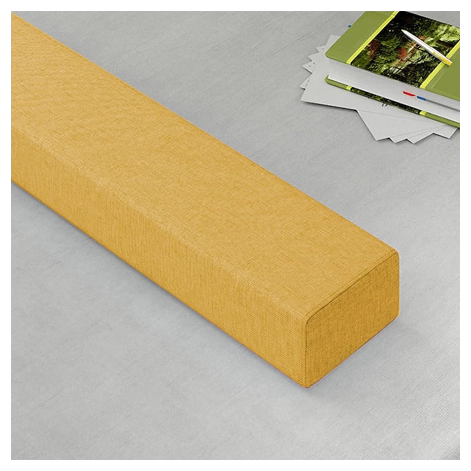 ELYSYSRL Bed Gap Filler for Single/Double/King Bed, Sofa Cushions Support, Headboard Pillow Cushion, Sofa Bolster Armrest Cushion with Removable Cover(Ginger,120x15x15cm)