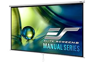 Elite Screens Manual Series, Premium 120-Inch Diagonal 16:9 Pull-Down Projector Screen Best...