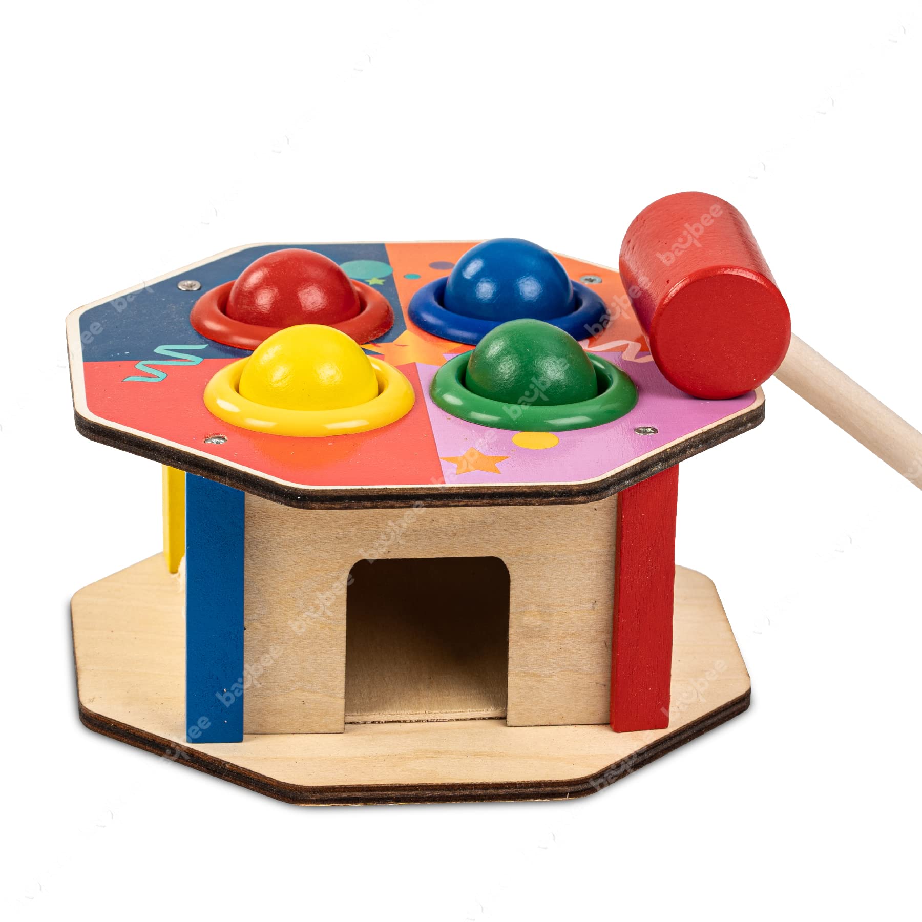 Baybee Wooden Hammer Ball Knock Pounding Bench with Box Case Kids Toys Set, Wooden Hammer Toys Develops Fine Motor & Dexterity Skills, Learning Educational Hammer Toys for Kids 3+ Years (Assorted) (B09NW74F1Z) Amazon Price History, Amazon Price Tracker