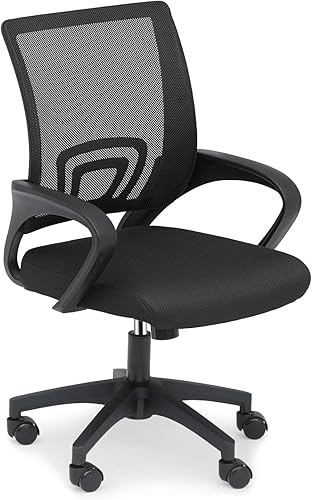 Miniatura 1 de Athena Collection Silla de oficina para computadora, silla de escritorio ergonómica con ruedas rodantes, soporte de espalda de malla y altura
