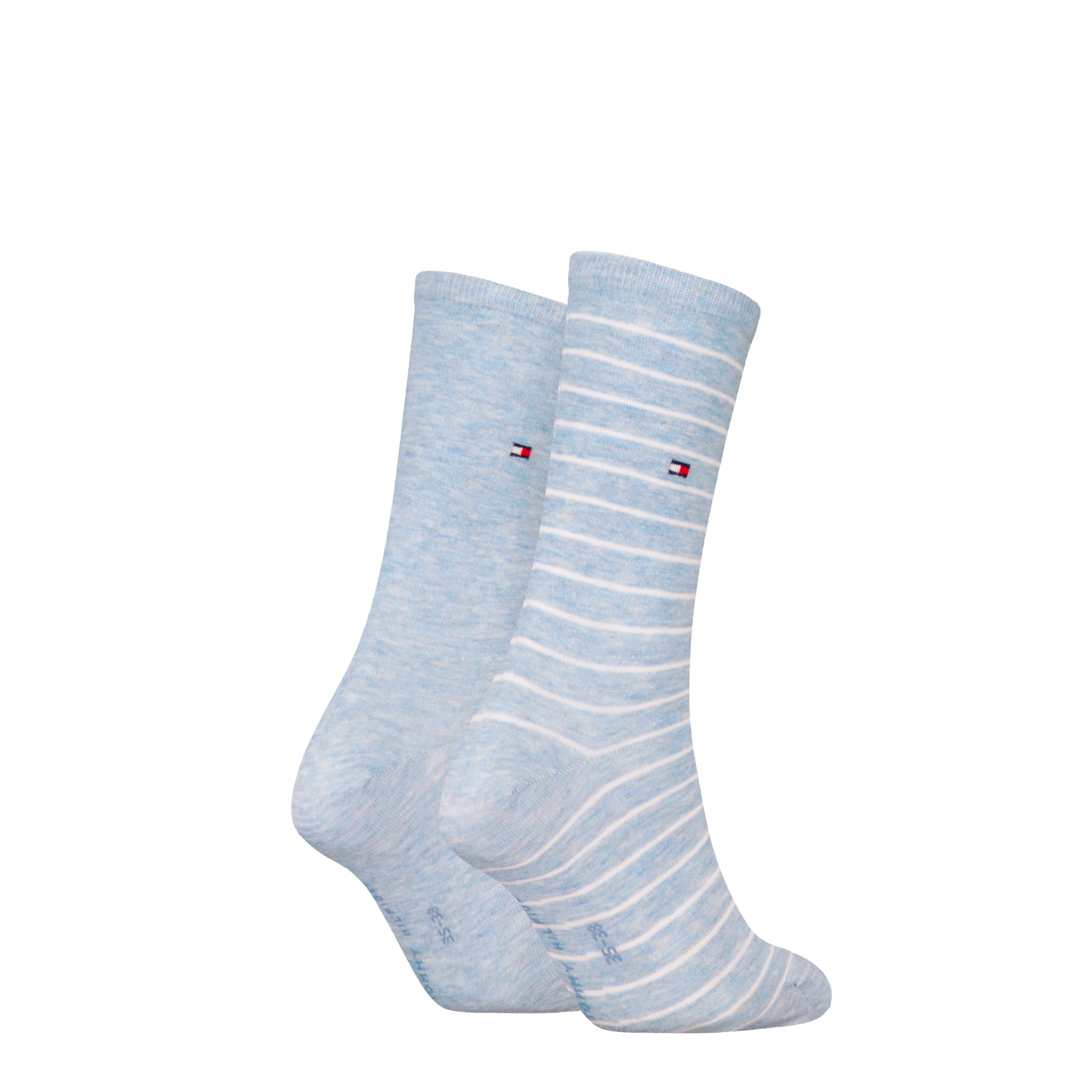 8719965009202 TH skarpety damskie, 2 sztuki, małe paski, jasnoniebieski (light blue melange), 39-42 EU