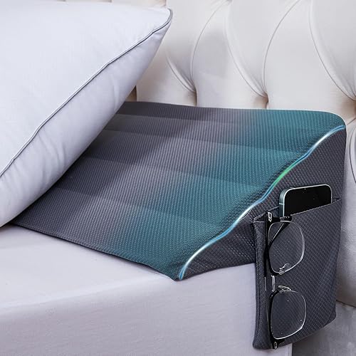 Wuly4ever Almohada de cuña de cama tamaño Queen (60 x 10 x 6 pulgadas), almohada de cabecero, relleno de huecos en la cama, relleno de espacio para