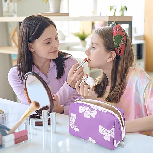 Miniatura 8 de wekareda Bolsa de cosméticos para mujer, bolsa de maquillaje confiable, espaciosa y portátil, versátil bolsa de aseo de viaje, organizador de
