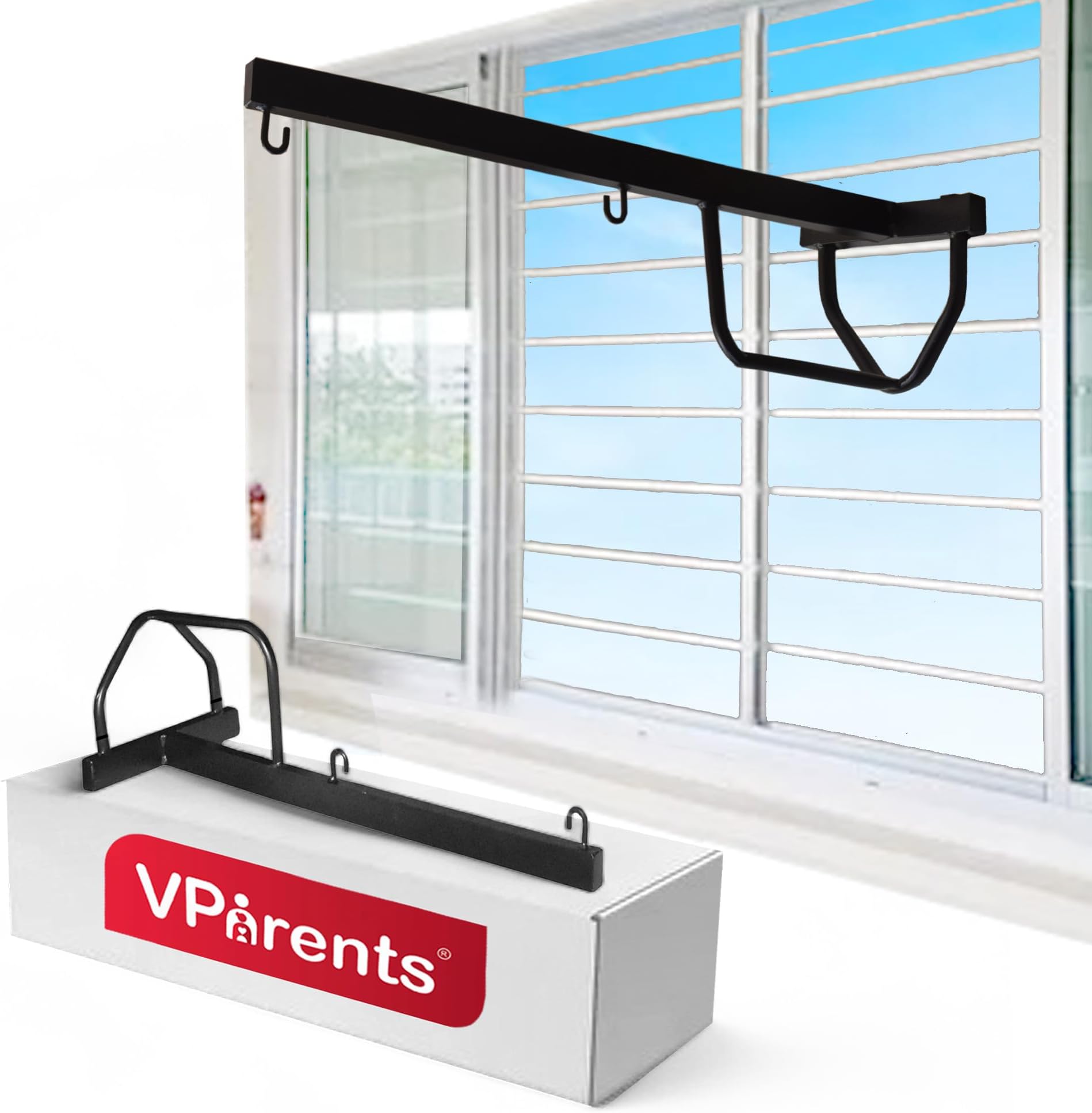 VParents Window Baby Cradle cot Metal Hanger, Black