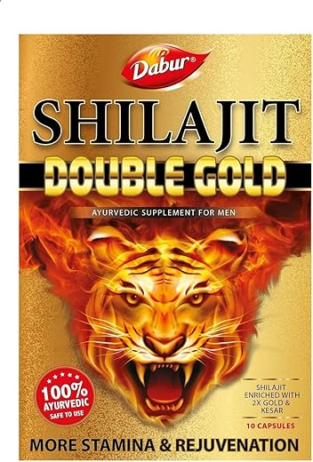 DABUR Shilajit Double Gold 20 Capsules for Stamina and Rejuvenation