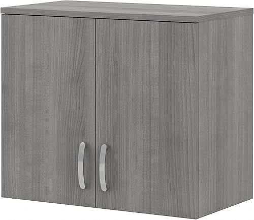 Bush Business Furniture - Armario de pared universal para garaje con puertas y estantes, color gris platino Platino/Gris,Gris (Storm