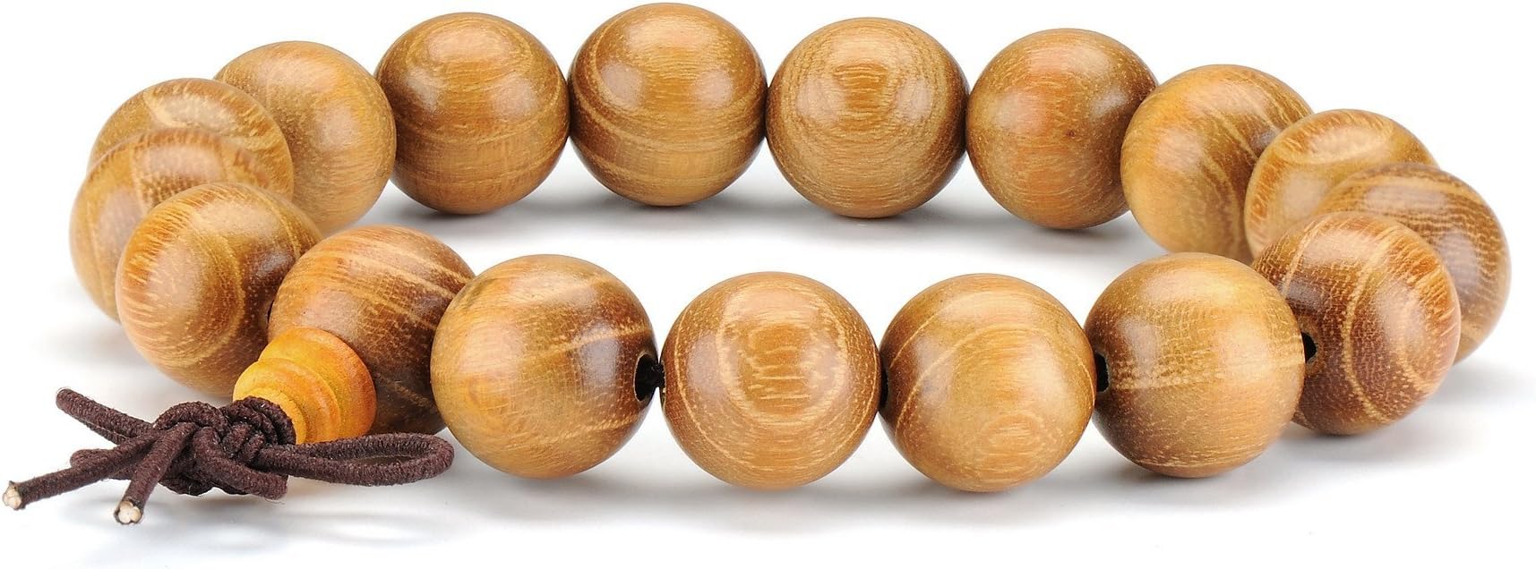Natural Wood Bead Bracelet Tibetan Buddhist Meditation Mala Prayer Beads Men Woman Elastic Bracelets