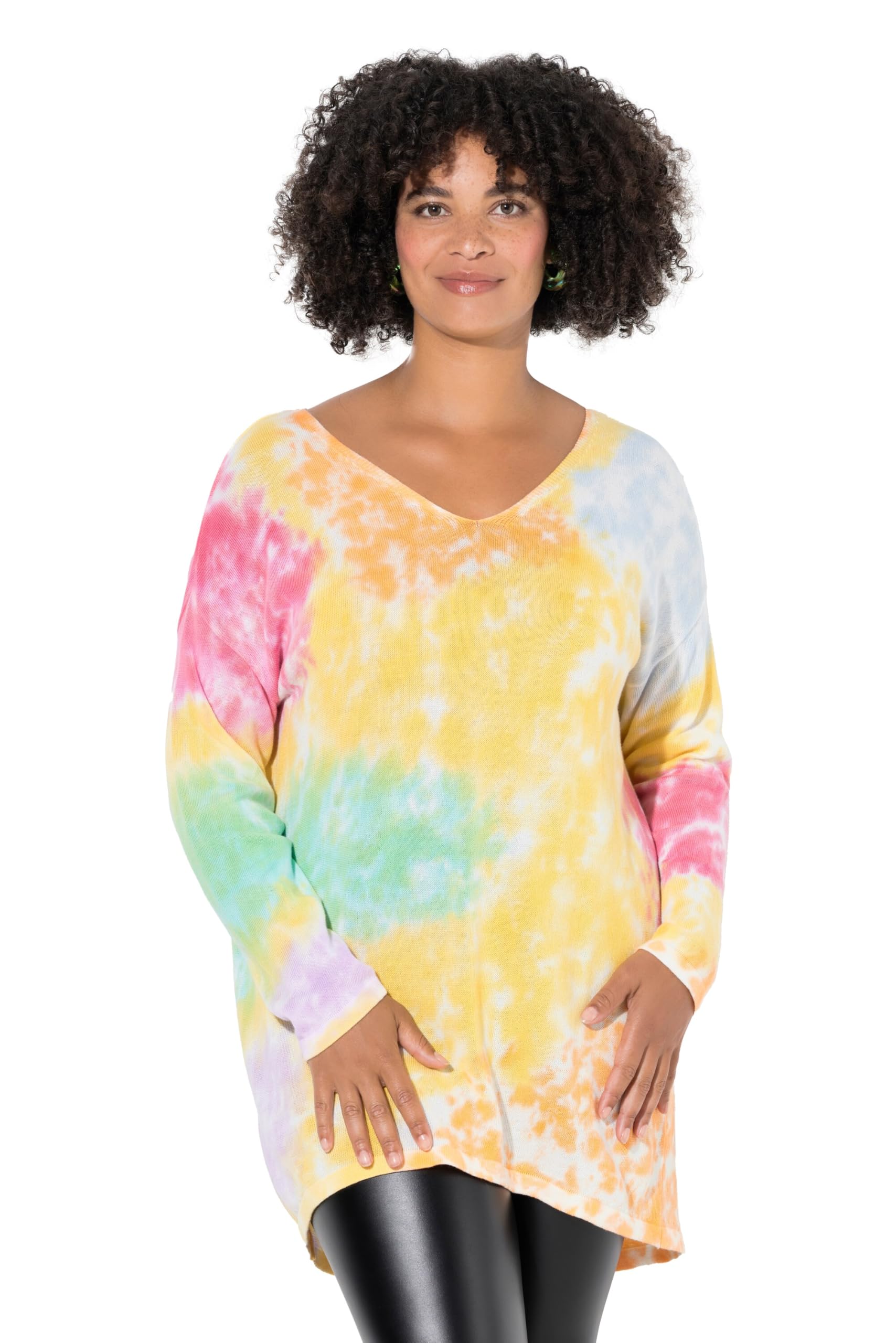 Angel of Style Damen große Größen Übergrößen Plus Size Pullover, Oversized, Batikmuster, Langarm 839934