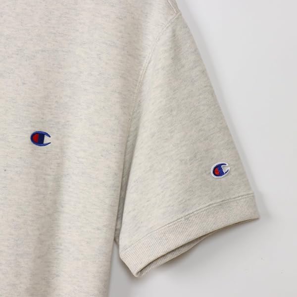 Champion スウェット 半袖 裏毛 ワンポイントロゴ刺繍 ショートスリーブクルーネックスウェットシャツ ベーシックC3-Z020メンズ - 2