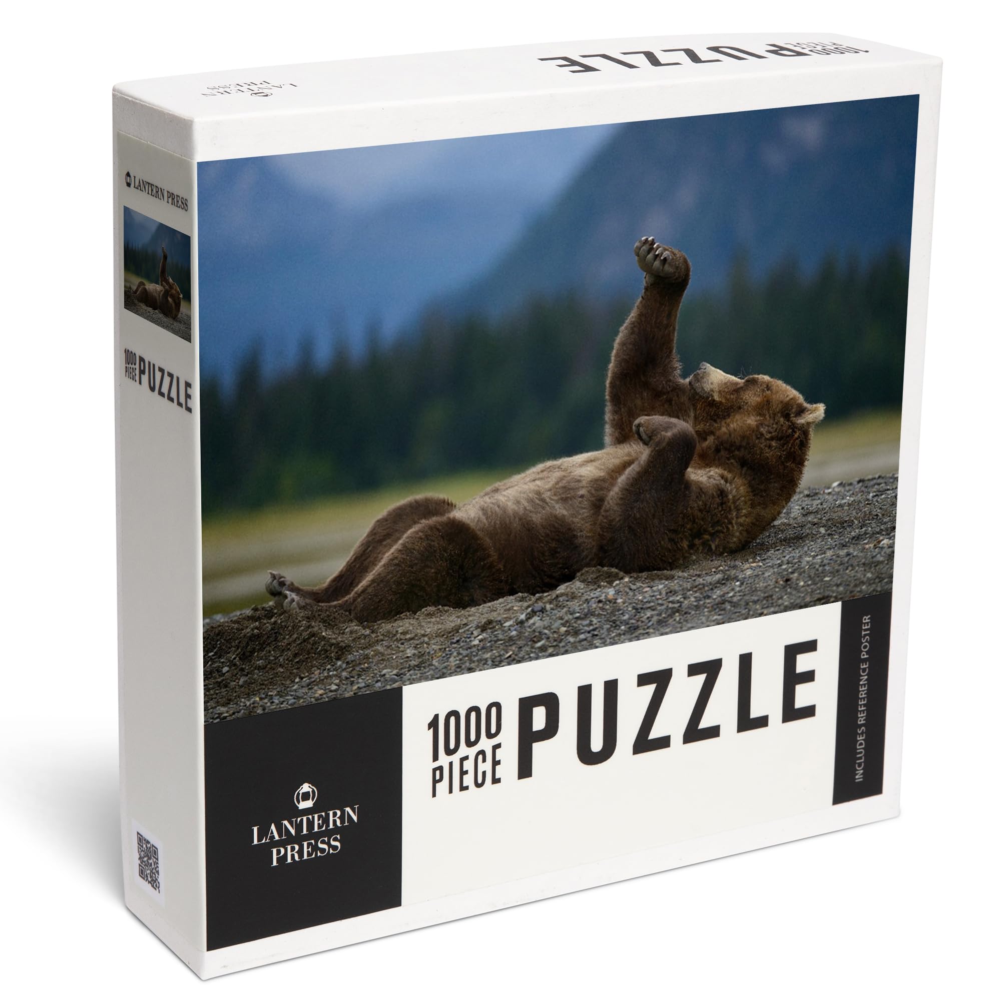 Lantern Press 1000 Piece Jigsaw Puzzle, Playful Grizzly Bear