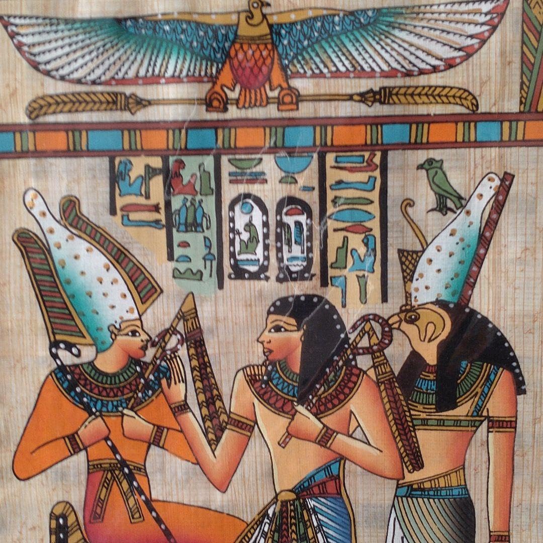 パピルス　古代エジプト神話のタペストリー パピルス 古代エジプト神話のタペストリー Amazon.co.jp: OERJU