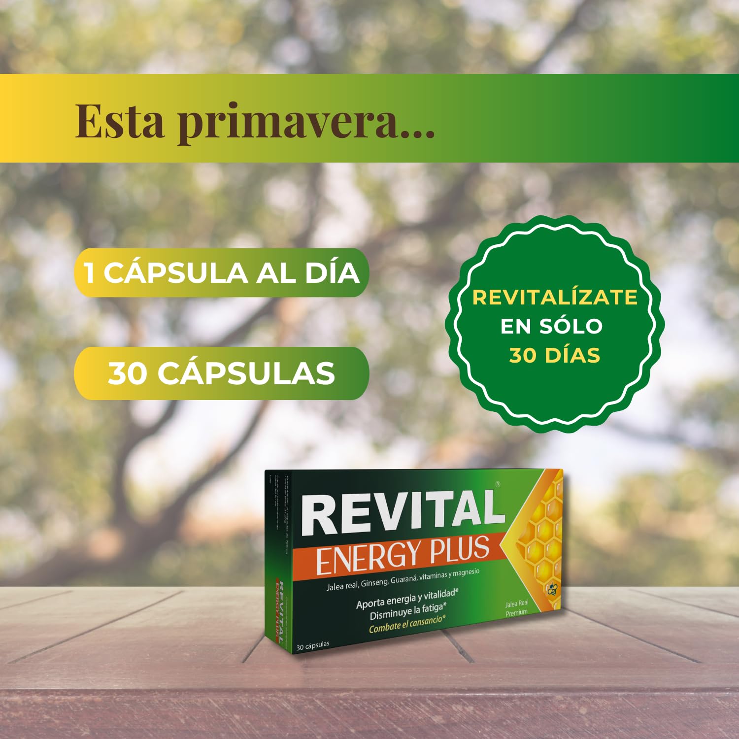Pack Especial Energía y Vitalidad - Revital Ginseng 20 Viales + Revital Energy Plus 30 Cápsulas - Aporta Energía y Vitalidad y Disminuye la Fatiga - con Jalea Real, Ginseng, Guaraná y Vitaminas