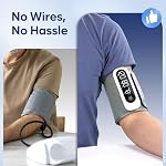 Easy@Home Moniteur de pression artérielle sans fil Bluetooth – Remboursé BP Machine pour usage domestique, Cuff à bras supérieur (22-42 cm), double couleur LED Affichage – Stockage illimité de données via Free MyHeartPal Voir l'annexe I. EBP-96B