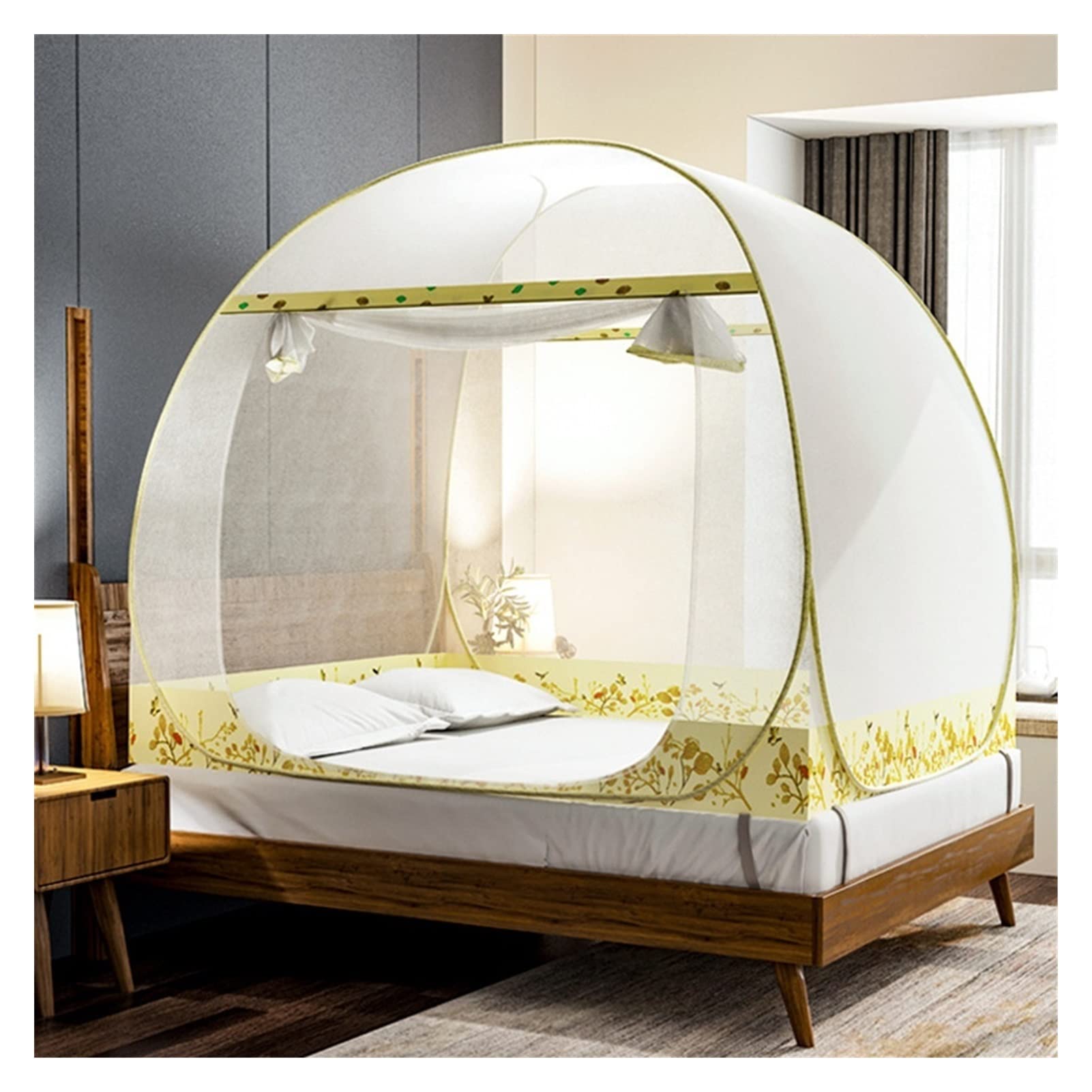 DXTFDHB Pop Up Mosquito Net with Zipper Anti-mosquito Tent Durable Large Camping Tent Easy to Setup