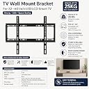 Mount2400 TV Wall Mount Bracket for 32–60 Inch LED LCD Smart TVs | Strong & Durable TV Stand | Space Saving Slim Design | Easy Installation Fixed Wall Mount for Home & Office Use | Supports Up to 25kg gallery image
