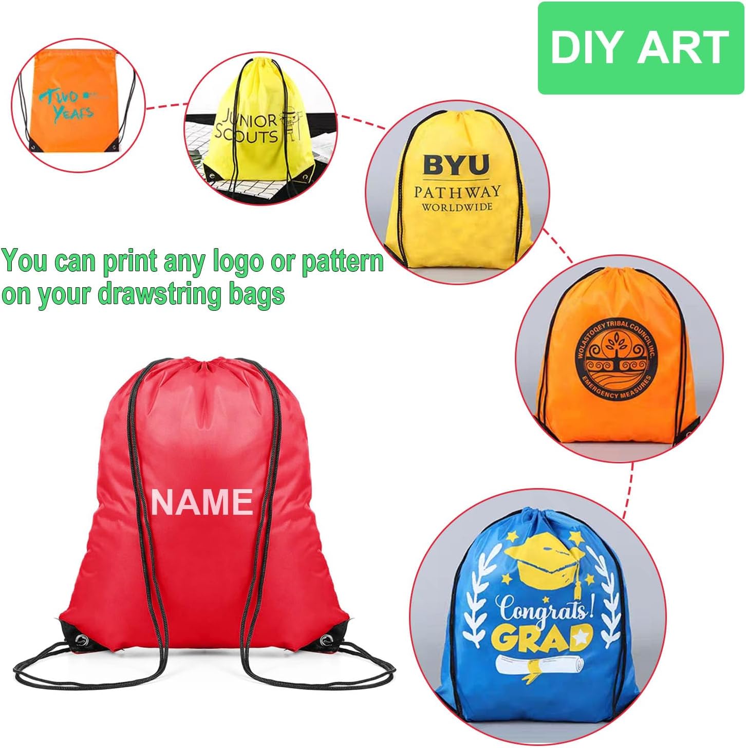 120-Pcs Drawstring Backpack,Drawstring Bags Bulk,Cinch Sack String Back Bag Draw String Storage Bags for Sports, Gym, Travel, Women Men Outdoor 12 Colors