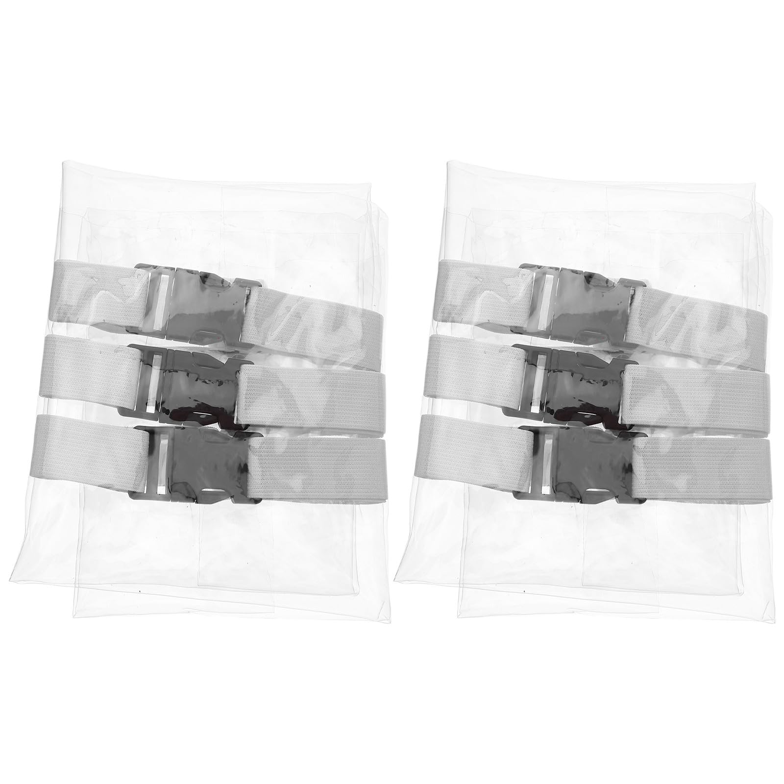 Fundas transparentes para pies de sillón DONFAMDS con bandas elásticas ajustables pack de 2 unidades