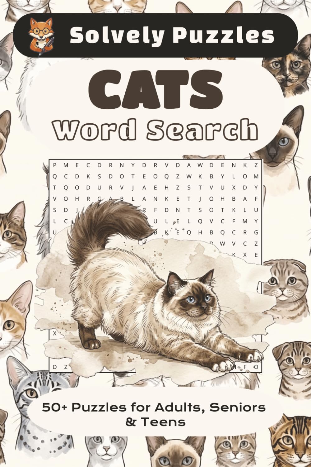 Cats Word Search Puzzle Book: Word Searches with Easy to Read Print about Cats, Breeds, All Things Cat Related and More | 6x9 inches, 110 pages | 50+ ... Gift for Vacations, Holidays and Free Time