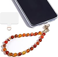 Vista 27 de Correa de muñeca para teléfono con cuentas de mármol, correa de teléfono desmontable con pestaña de sujeción, correa de muñeca manos libres Yaxaita