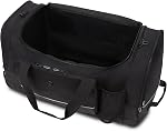 SWISSGEAR Apex Duffle Bag Travel and Gym Duffle Bag with Bungee-Cord System, Black Dobby, 28-Inch