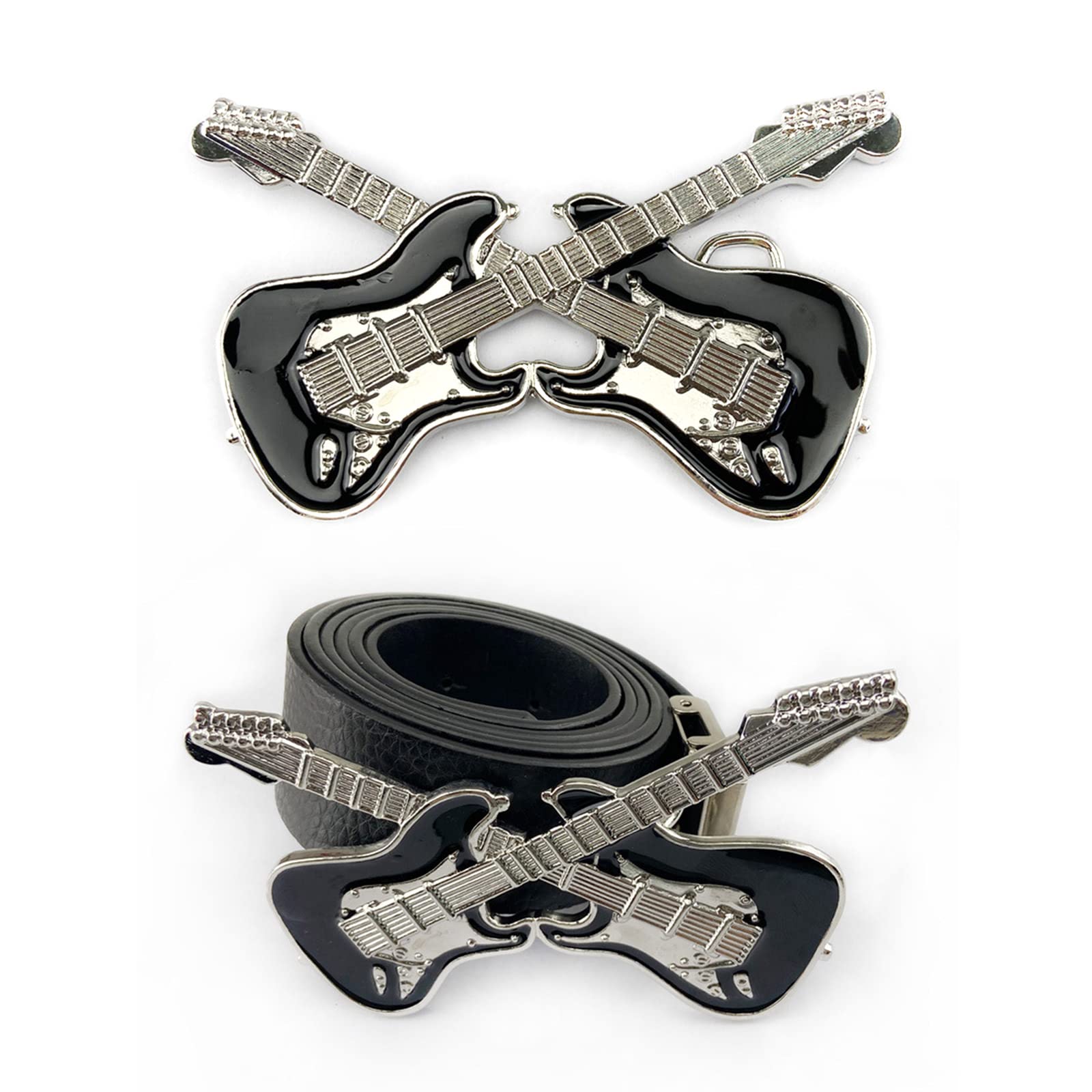 XEGZLH Vintage Metal Guitar Shape Belt Buckle Delicate Belt Buckle Accessories Waistband Western Cowboy Rock