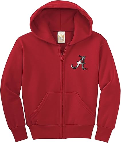 Miniatura 41 de Little King NCAA - Sudadera con capucha de algodón con cremallera completa para niños y niñas con logotipo del equipo bordado (6M 12M 18M)