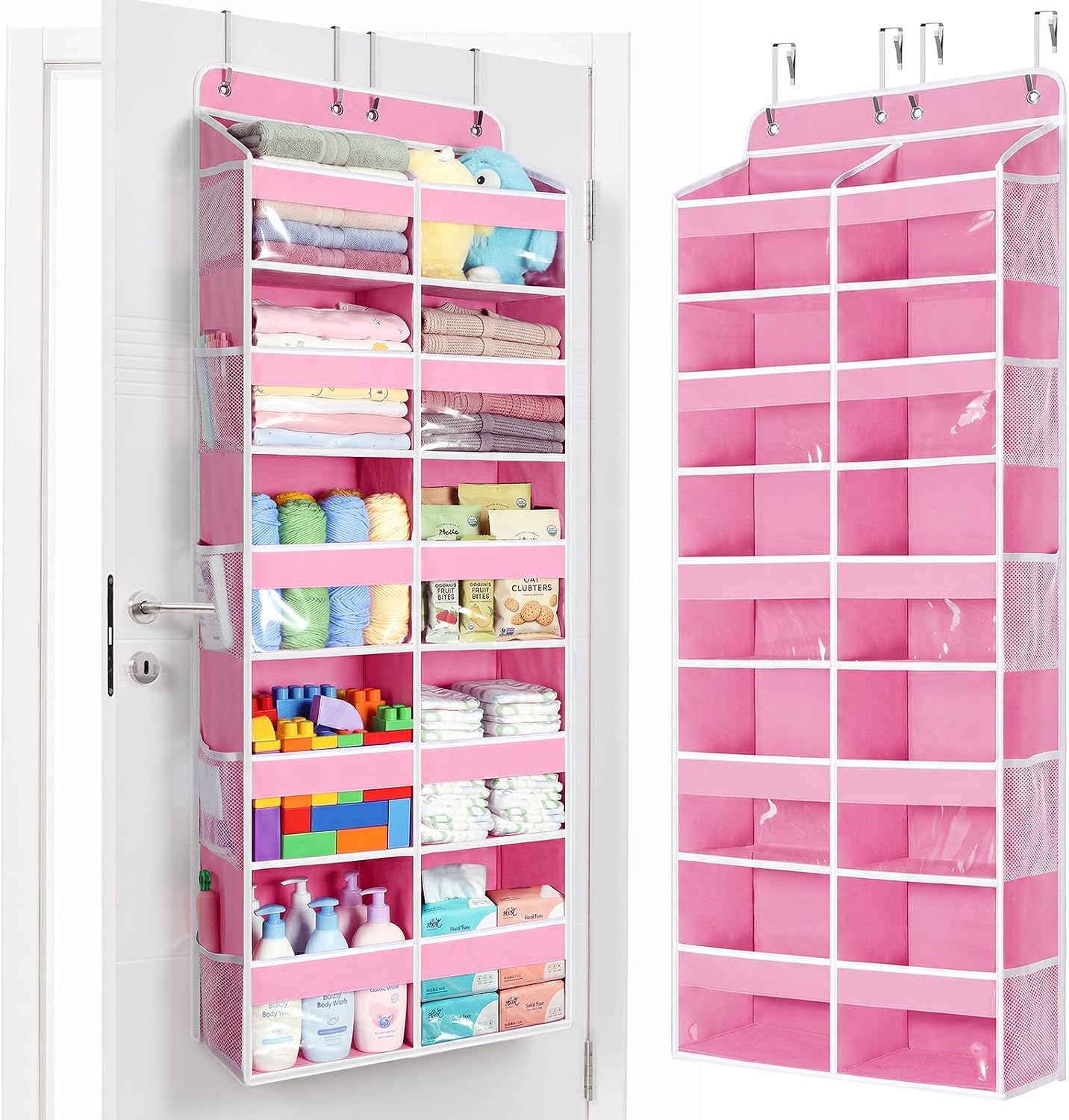 Yecaye 5 Tier Over The Door Organizer, 10 Compartments Large Door Storage