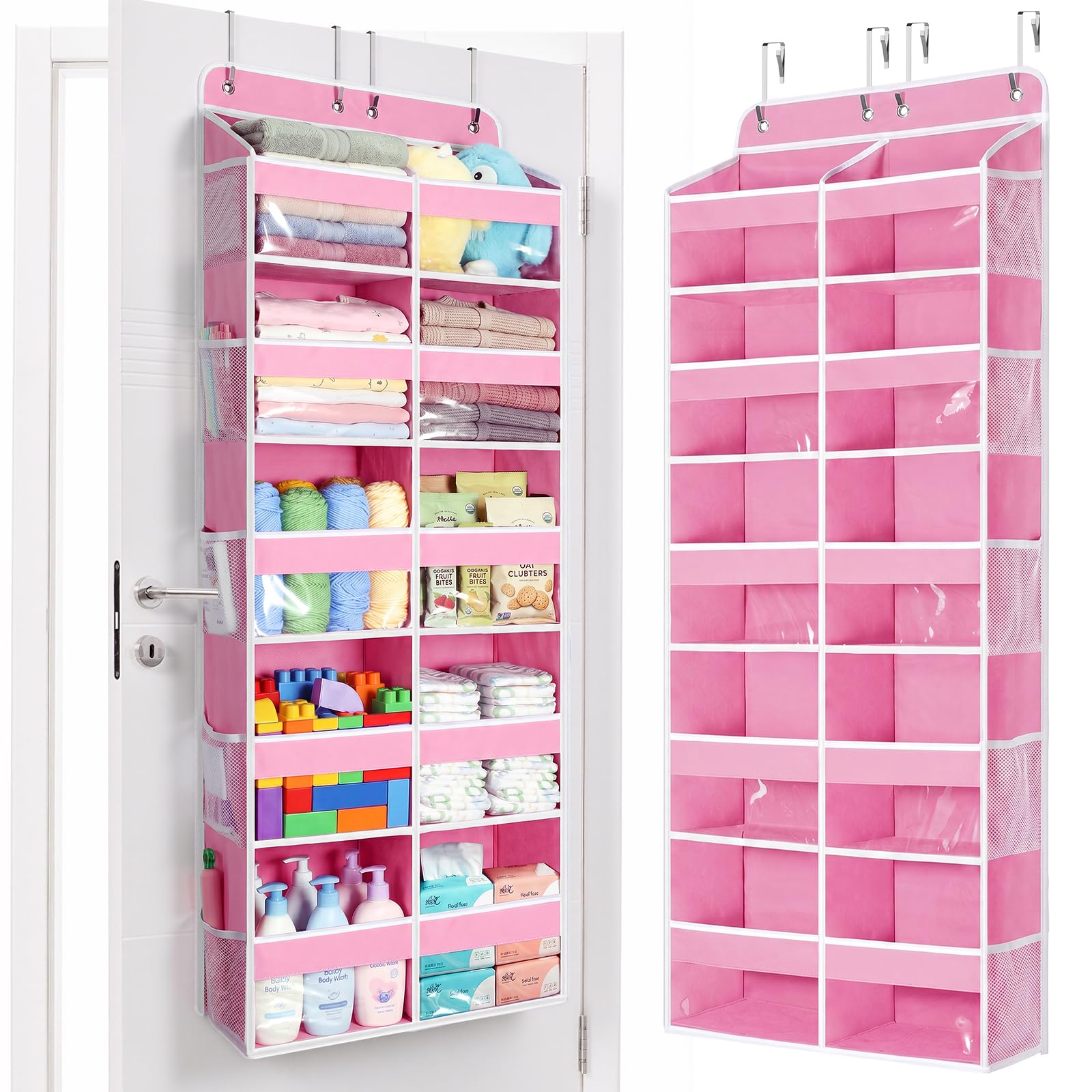 Yecaye 5 Tier Over The Door Organizer, 10 Compartments Large Door Storage