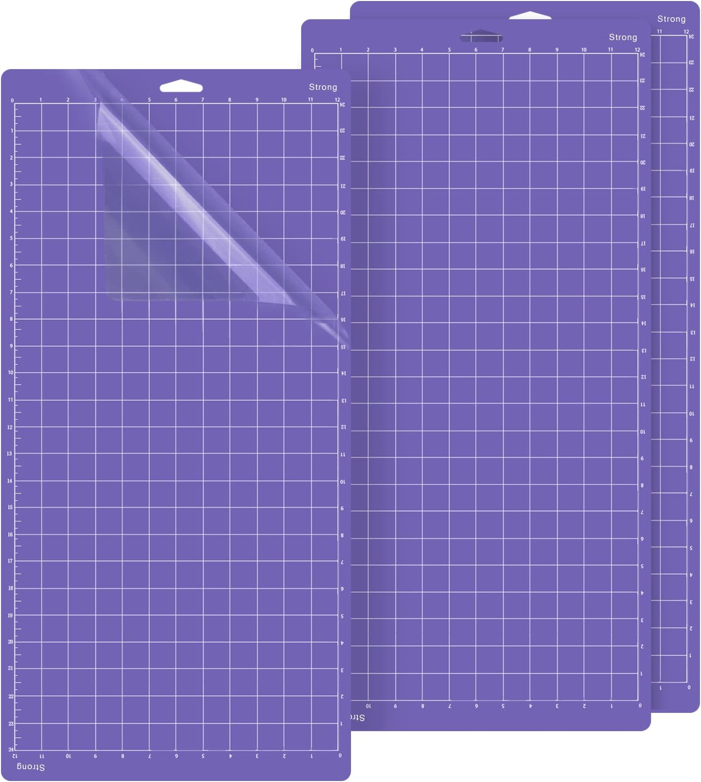 Gwybkq Cutting Mat for Cricut Explore Air 2/Air/One,3 Pack Strong 12x24 Purple Long Adhesive Sticky Non-Slip Cut Mats Replacement Accessories for Crafts
