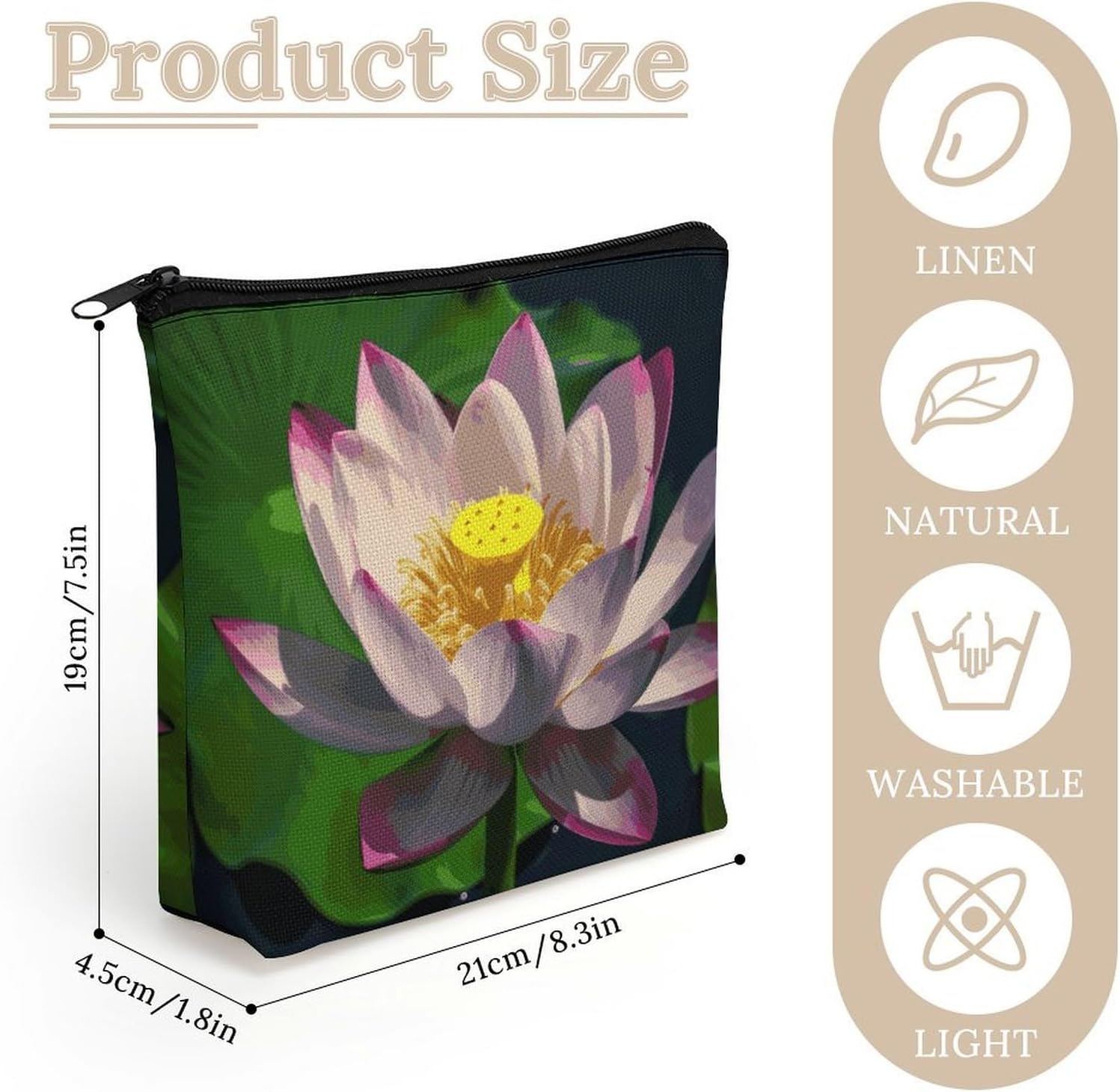 Lotus2 Makeup Bag Cosmetic Bag image 2
