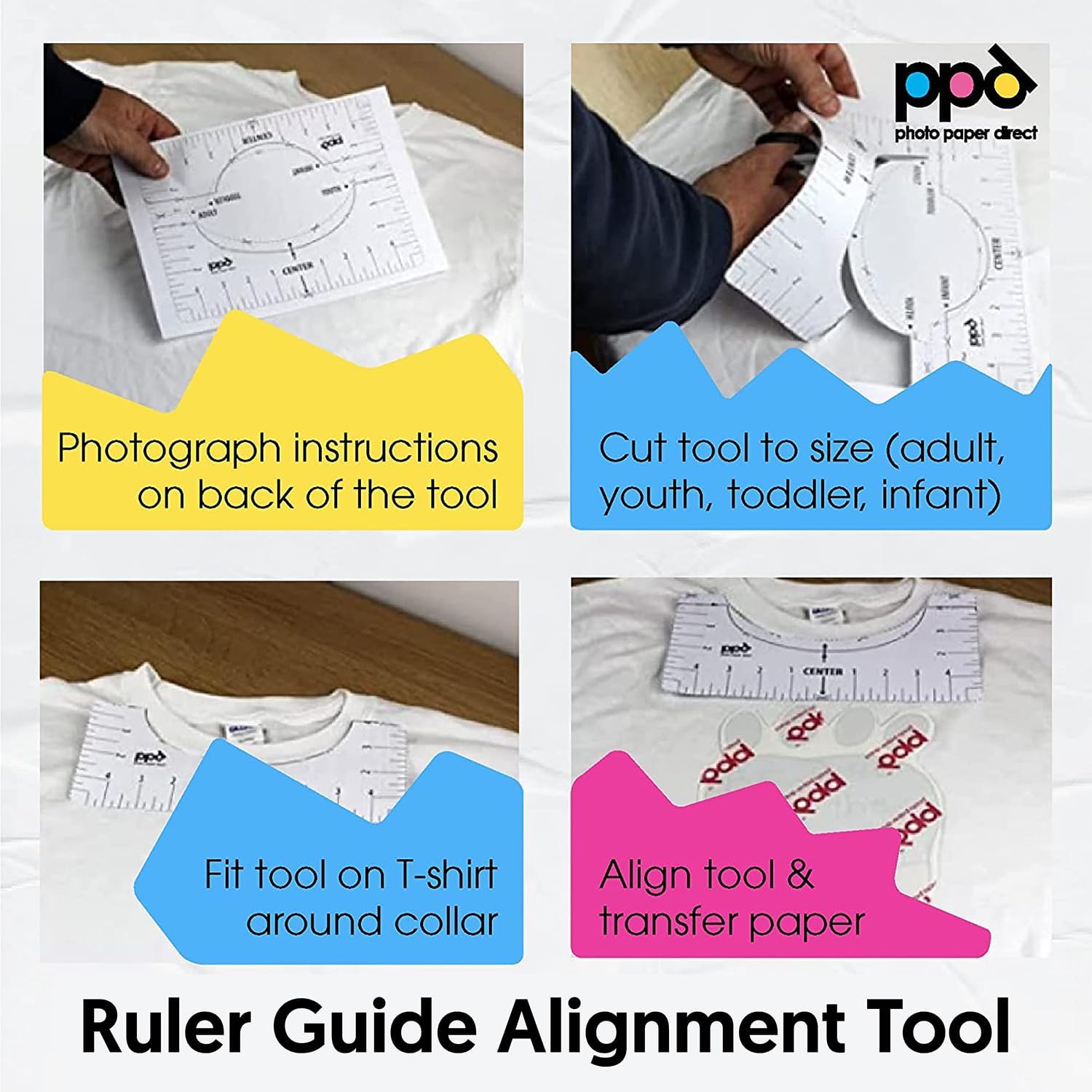 PPD 50 Sheets 8.5x11” - Inkjet Iron-on Heat Transfer Vinyl Paper for White & Light Fabric and T-Shirts - Premium - PPD-1-50
