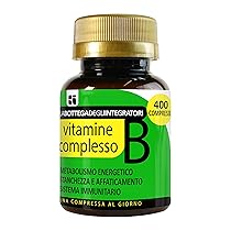 Vitamina Complesso B 400 Compresse 1 al Giorno | non di origine animale | Gruppo B Completo ad Alto Dosaggio | Stanchezza Affaticamento | Sistema Immunitario | Energia | Capelli Pelle Bellezza