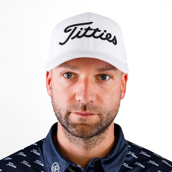 Power Golf Original Titties Dad Hat - Baseball Shape Cap with Adjustable Strapback