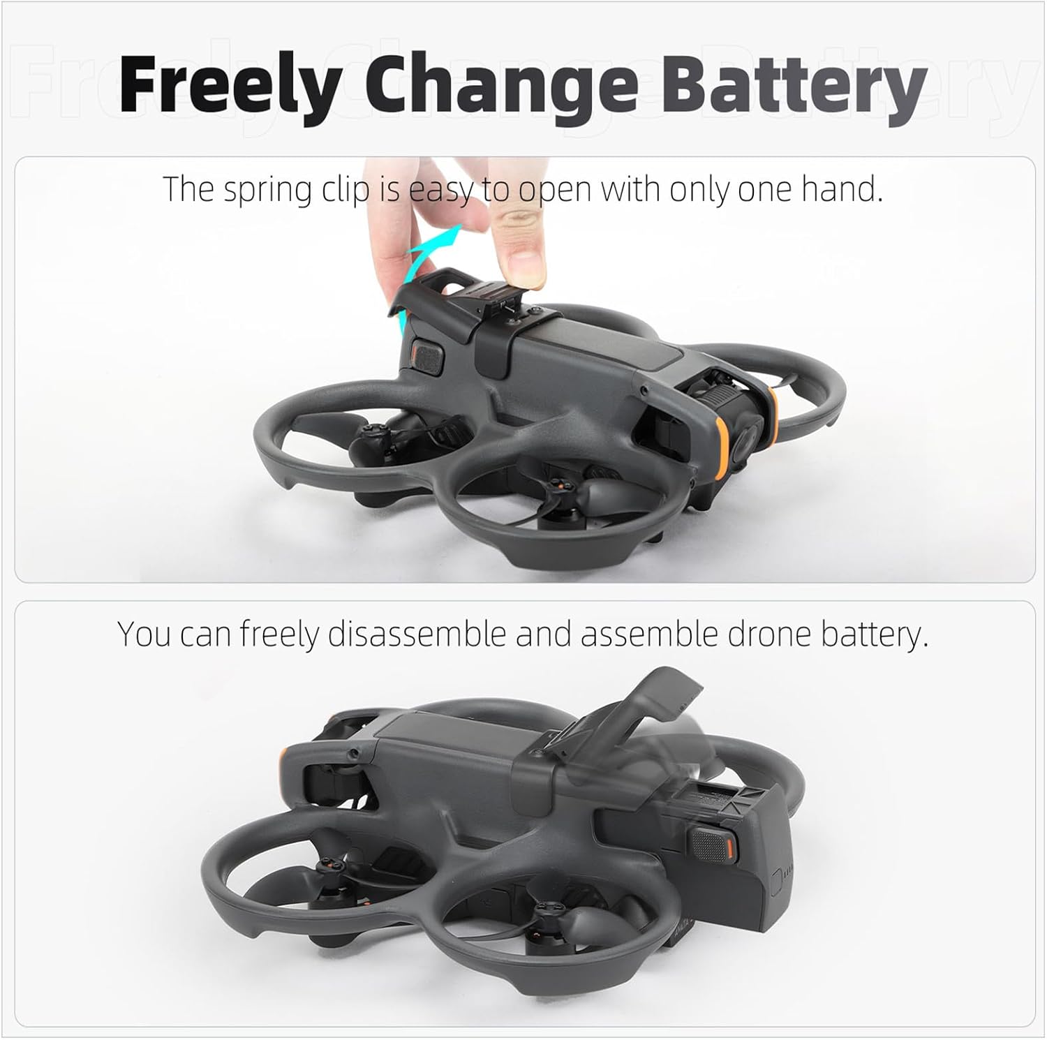 Avata 2 Battery Anti-Release Buckle for DJI Avata 2 Drone, Battery Holder Clip Anti-Falling Battery Buckle Guard Protector for DJI Avata 2