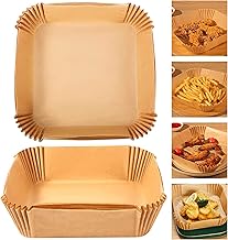 Air Fryer Disposable Paper Liner,100 Pcs Non-stick Disposable Air Fryer Liners,Baking Paper for Air Fryer Oil-proof, Water-proof, Food Grade Parchment for Air Fryer, Baking Roasting Microwave Frying Pan(6.3inch-100PCS)