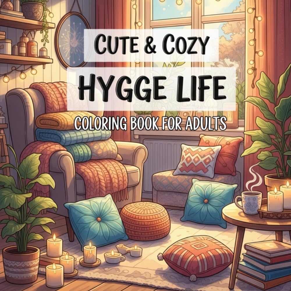 Cute & Cozy Hygge Life Coloring Book for Adults