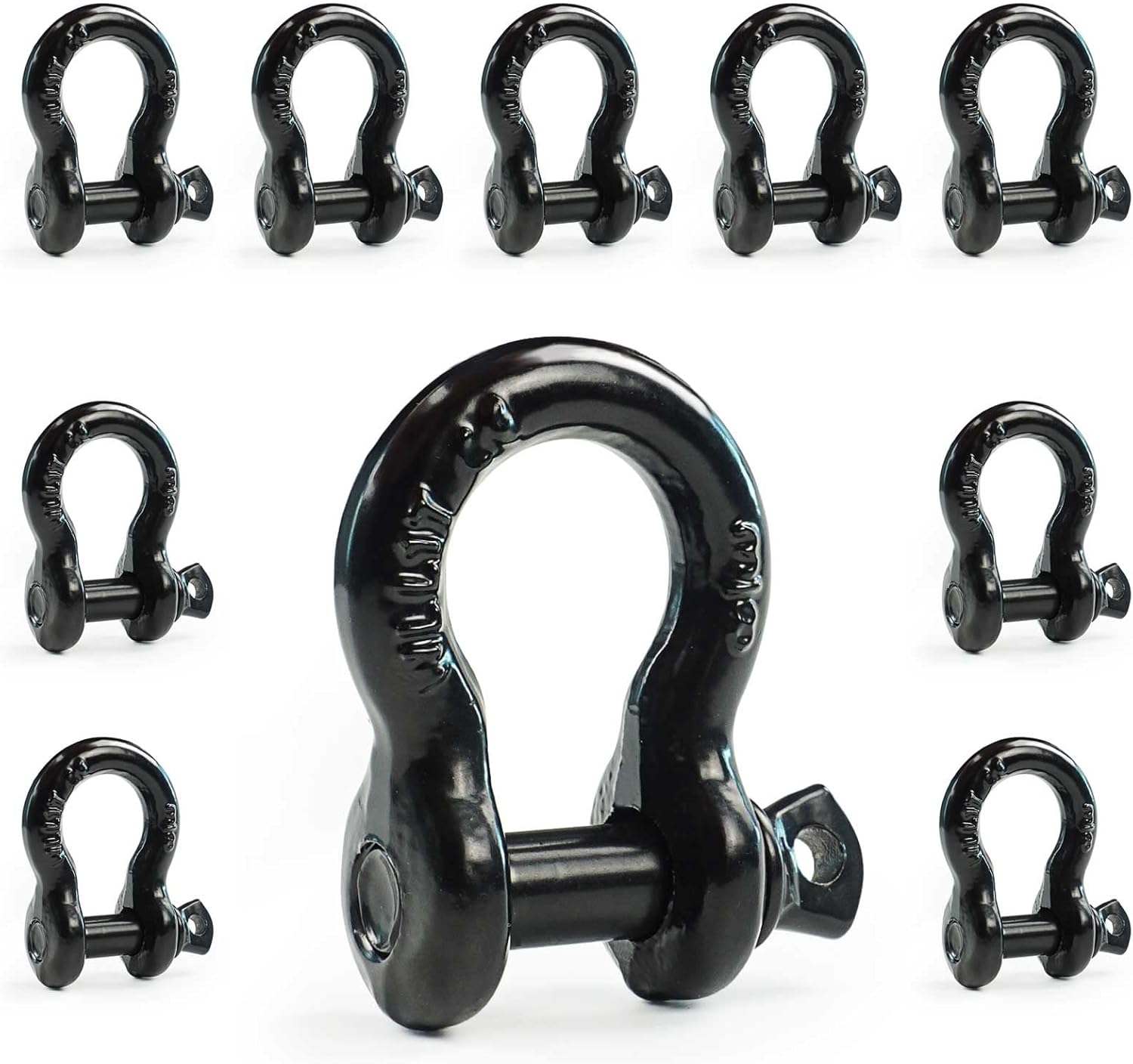 AYMMIC 3/8" D Ring Shackles, Heavy Duty DRing Shackle with Screw Pin