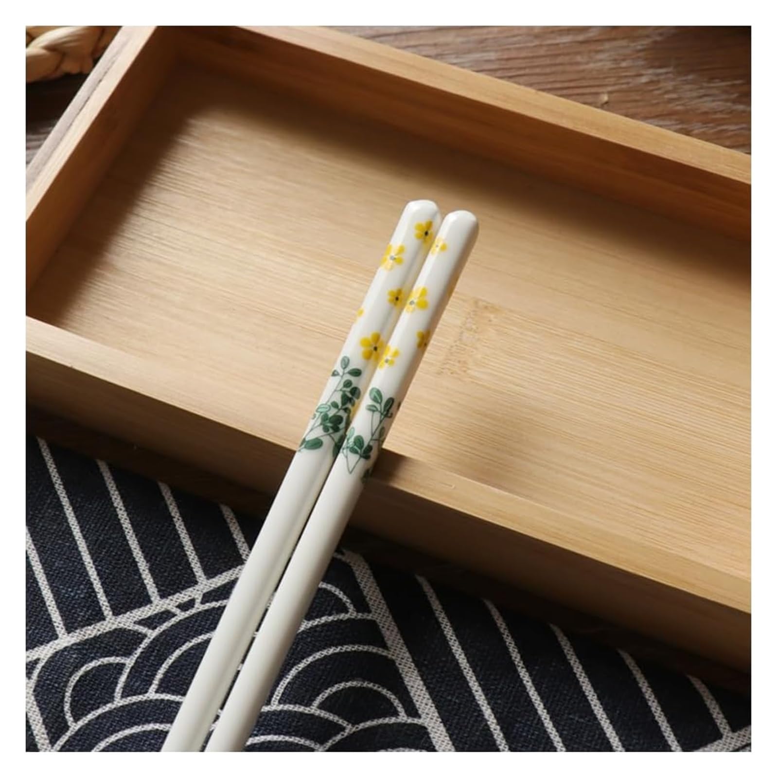 Baguettes en céramique, Cadeau japonais mignon de baguettes en porcelaine, 10 paires réutilisables céramique d'os haute qualité Chine(D)