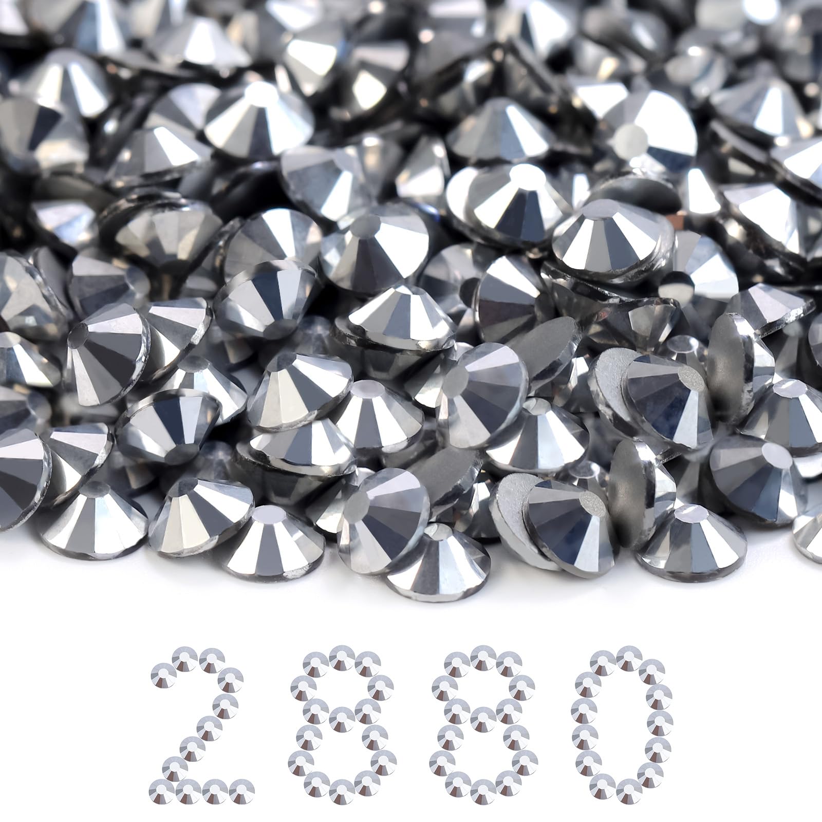 2880PCS Flatback Silver SS30 Rhinestones Bulk(6.3-6.5mm)