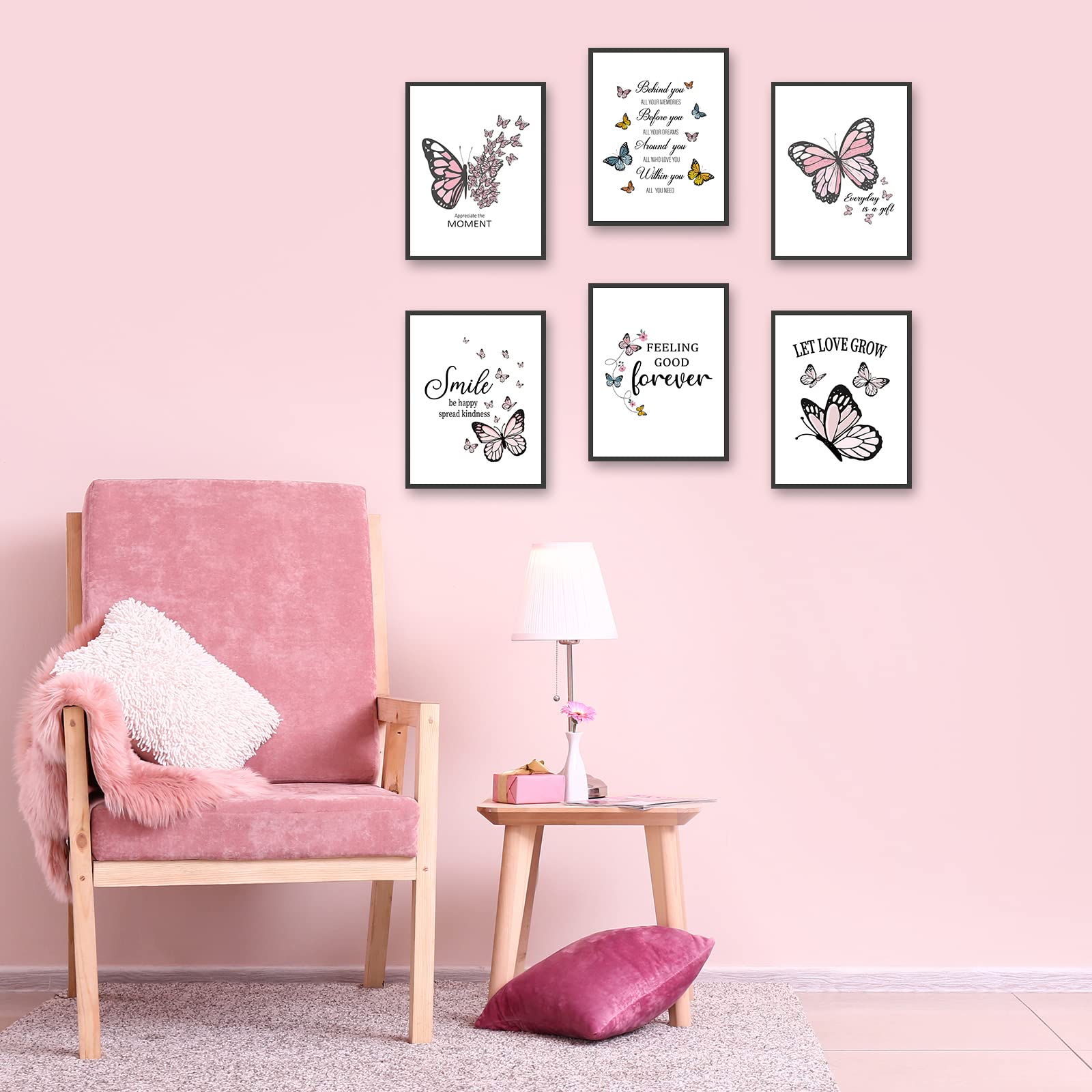 Stampa con citazione motivazionale per crescita, speranza e resilienza, decorazione murale con farfalla, download digitale - Italia