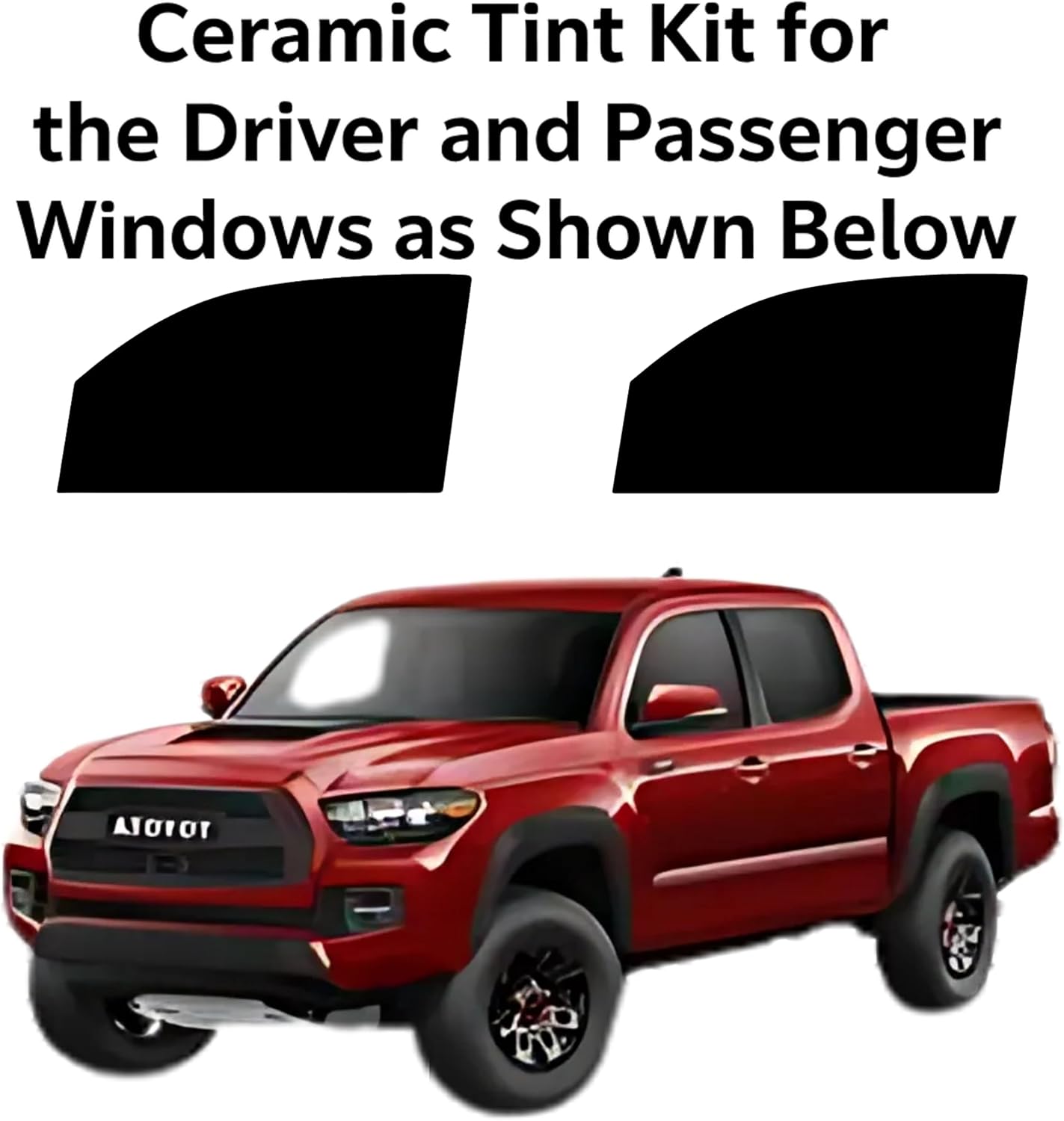 Factor Precut Ceramic Window Tint for Toyota Tacoma 2016-2023 to Block Over 99% Harmful UV Rays 2mil Thick Shop Grade Use Superior Heat Rejection, Professional Finish (35%)