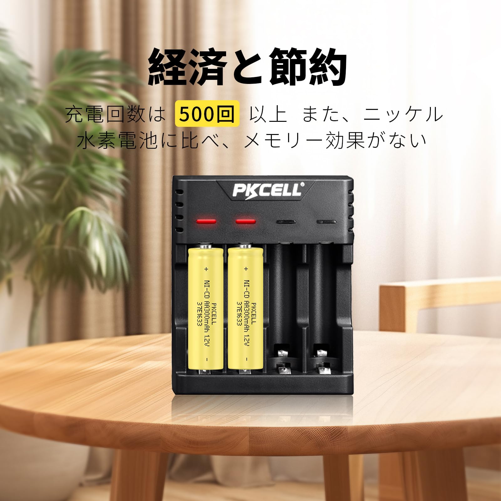 Amazon | PKCELL ニカド電池 単3形 300mAh 1.2V 充電電池 Ni-Cd 10本