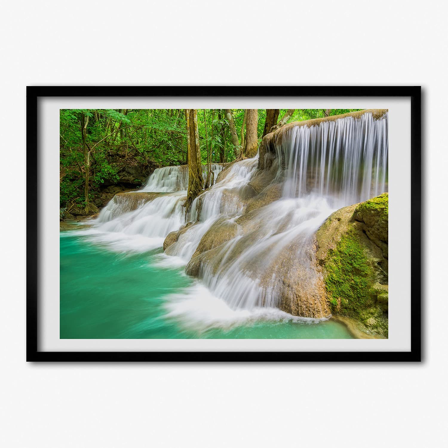 Affiche decorative kaskady 70x50 cm avec cadre en bois MDF tableau moderne Tulup - 6