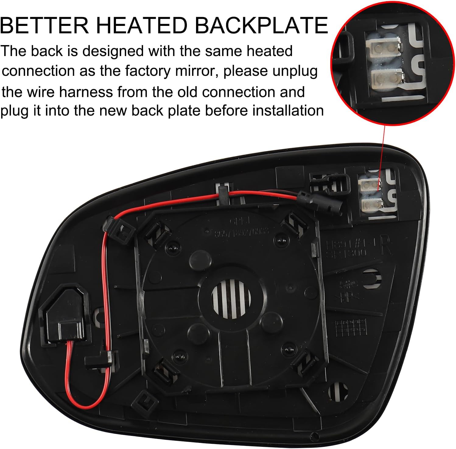 Passenger Side Mirror for RAV4 2019-2025 Tacoma 2024-2026 BSD Heated Right Side View Mirror Glass Replacement w/o Auto-dimming