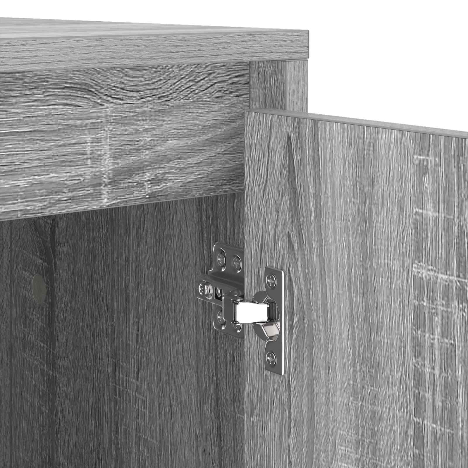 Waschmaschinen-Schrank Mit Tur Graues Sonoma 87x60x89 cm | Holzwerkstoff, Wasserabweisend, 2 Facher, Einfache Montage, Feuchtes Tuch Reinigung