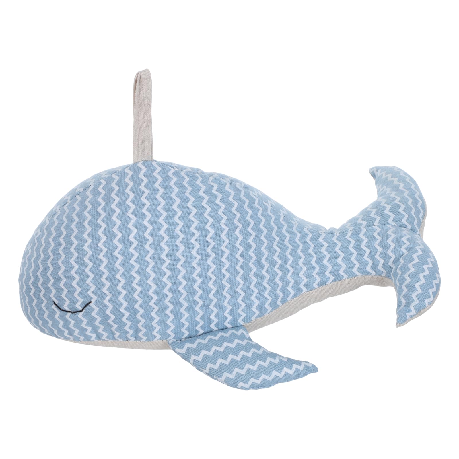 Operitacx Tope de Puerta Forma de Ballena de Tela Azul Oscuro, Bloqueador de Viento Anticolisión Decorativo para Hogar y Oficina, Tope Creativo para Puertas Infantiles y Profesionales