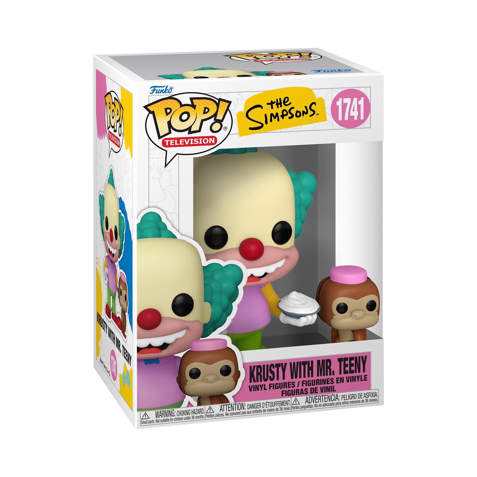 Funko Pop! & Buddy: The Simpsons - Krusty the Clown & Tenny - Collectable Vinyl Figure - Gift Idea - Official Merchandise - Toys for Kids & Adults - TV Fans