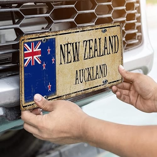 Miniatura 3 de Placa de matrícula de Nueva Zelanda con bandera nacional de Nueva Zelanda, placa de matrícula de la ciudad de Wellington, regalo de recuerdo del