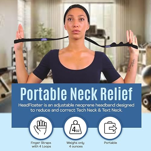Miniatura 7 de Flotador de cabeza: Estiramiento del cuello para aliviar el cuello Tech, diseñado para aliviar la tensión y el dolor en el cuello y los hombros
